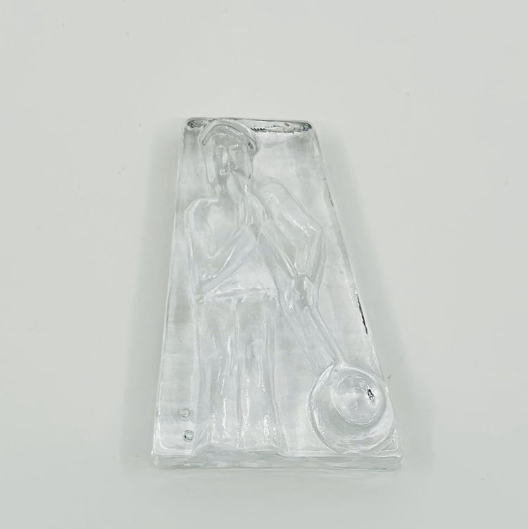 CHRISTER SJÖGREN GLASBLÄSER FIGUR vor weißem Hintergrund